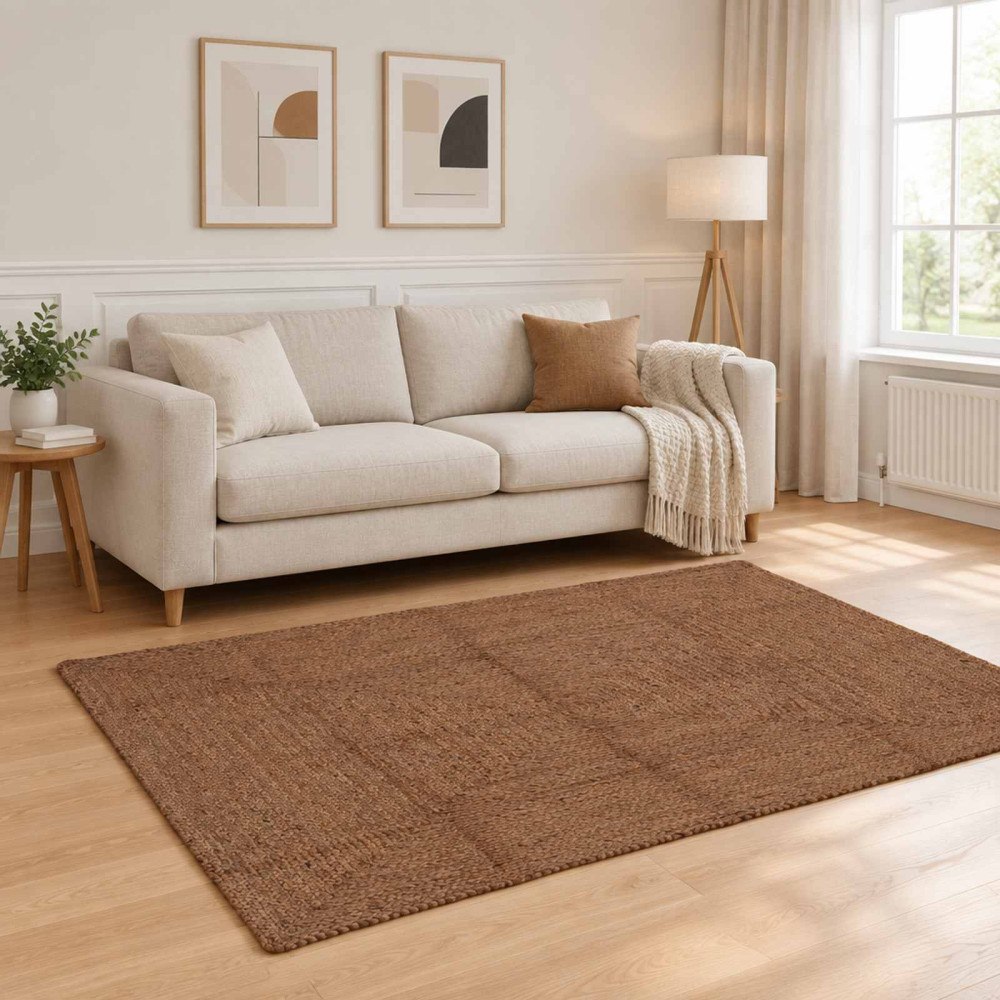 vidaXL Områdesmatta Grå 120 x 170 cm Jute