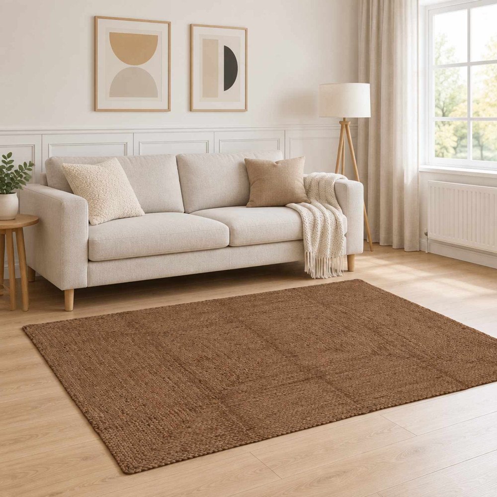 vidaXL Områdesmatta Grå 140 x 200 cm Jute