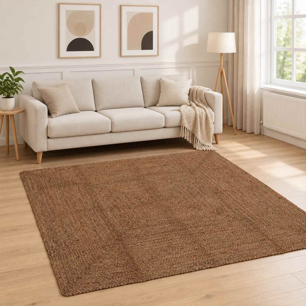 vidaXL Områdesmatta Grå 200 x 200 cm Jute