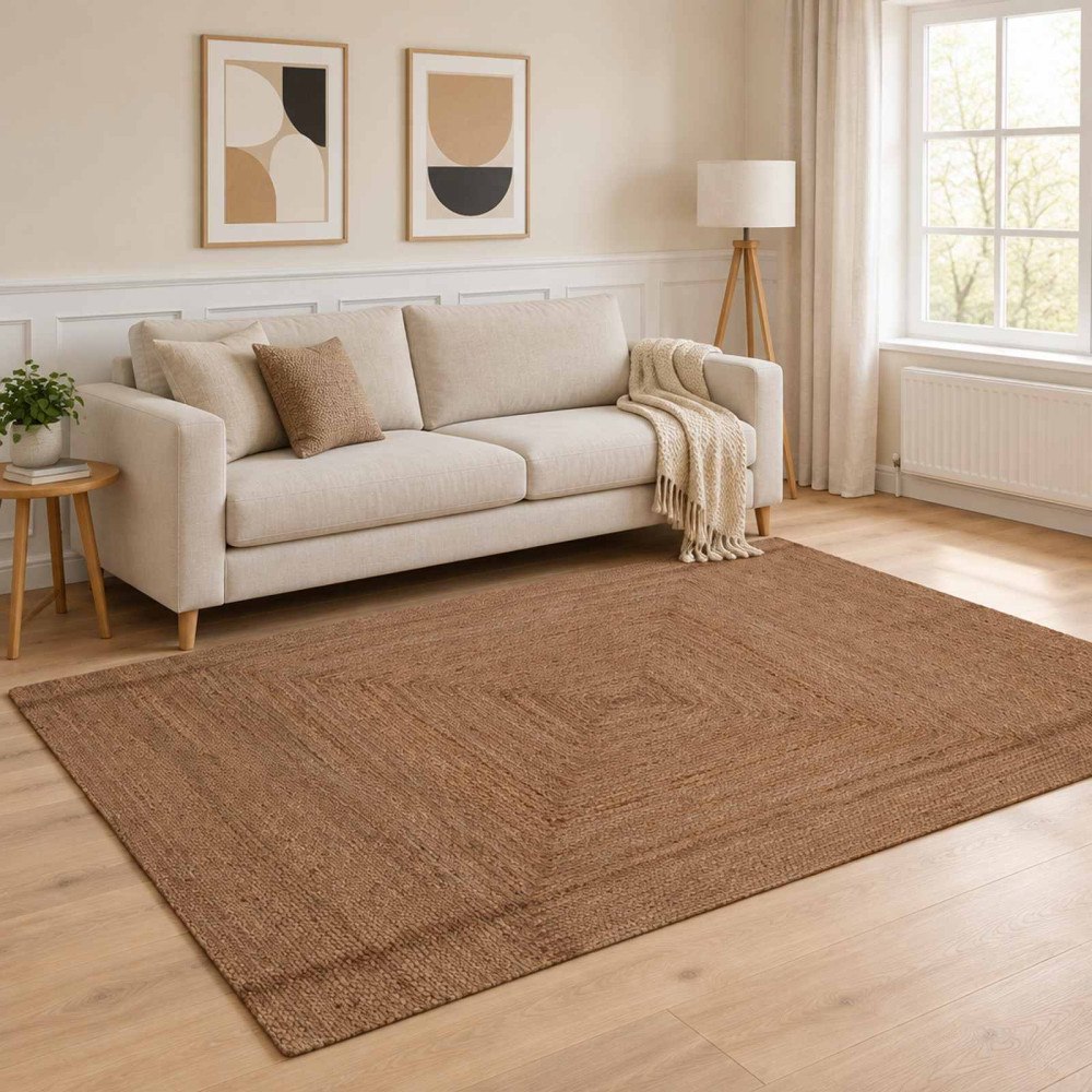 vidaXL Områdesmatta Grå 200 x 290 cm Jute