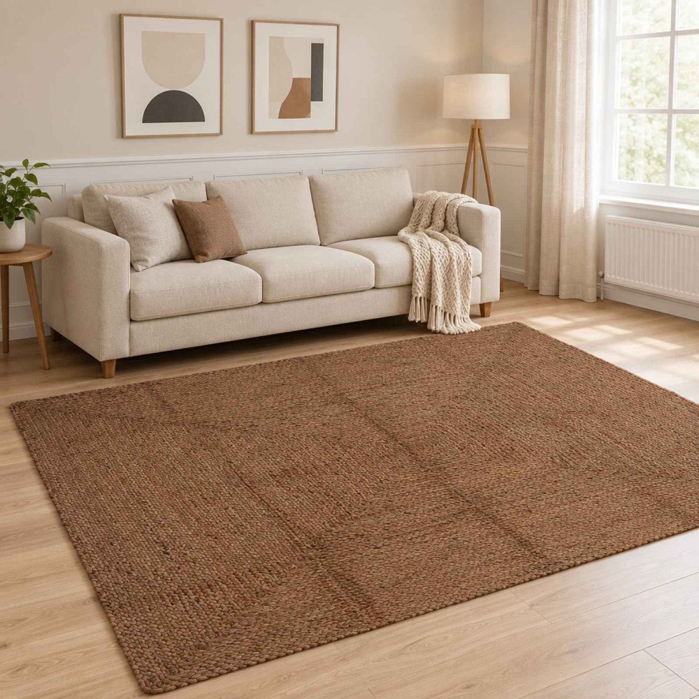 vidaXL Områdesmatta Grå 240 x 340 cm Jute