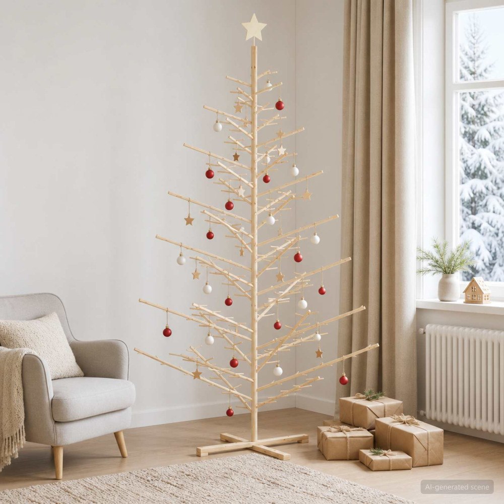 vidaXL Träjulgran KOTKA 240 cm Massiv furu Brun
