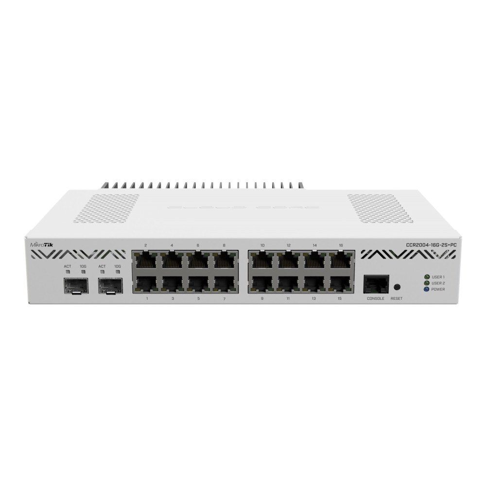 MikroTik MikroTik Cloud Core Router CCR2004-16G-2S+PC - router - rackmonterbar