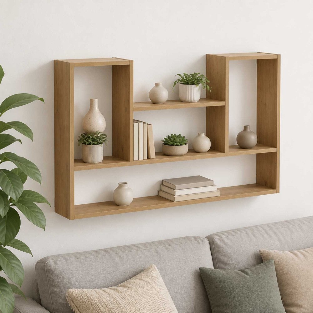 vidaXL Vägghylla Artisan-ek 100 x 17 x 60 cm Konstruerat trä