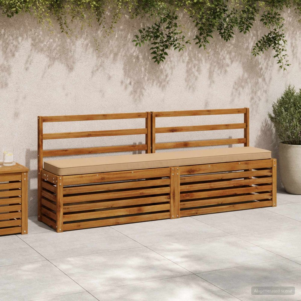 vidaXL 1-delad Bänk Kudde VUGHT 100% Polyester Sand 170 x 30 x 5 cm