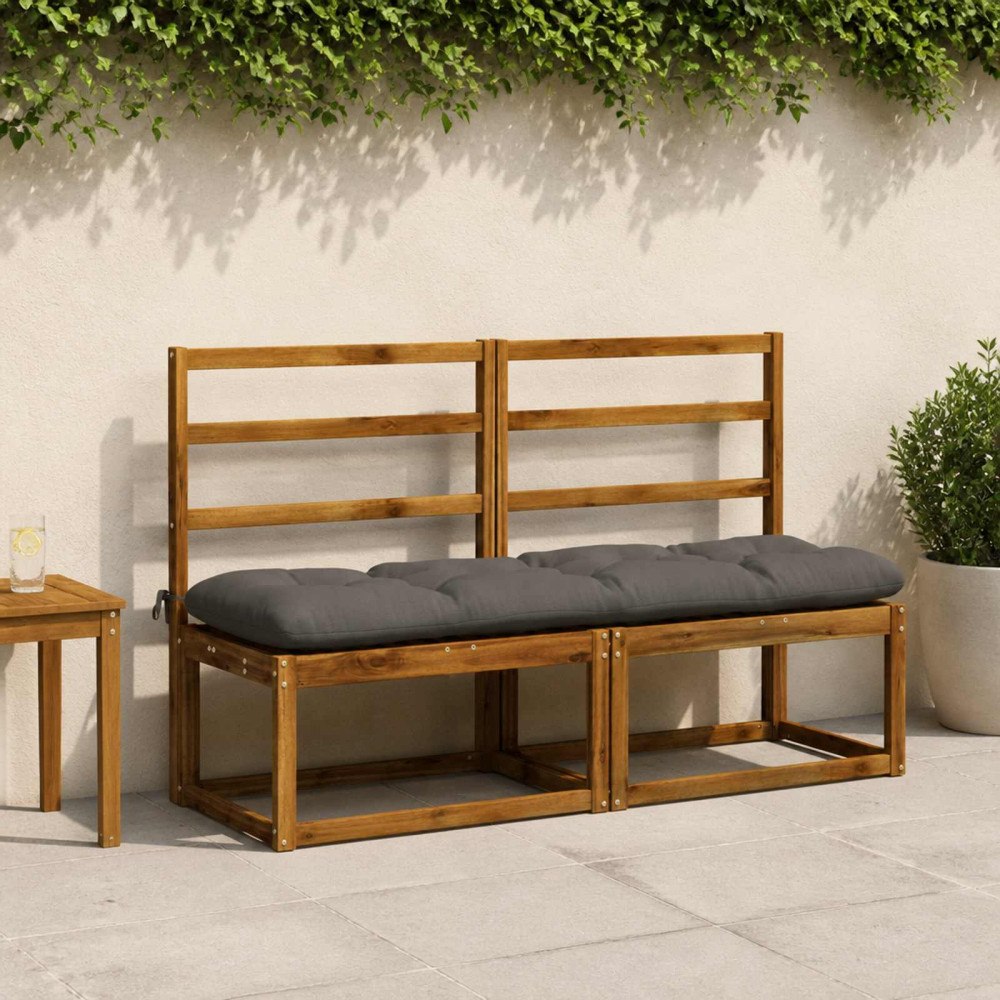 vidaXL Bänk kudde VIANEN 100% Polyester Grå 150 x 40 x 12 cm