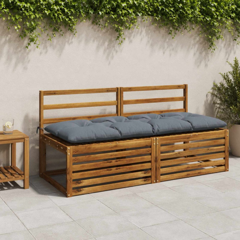 vidaXL Bänk Kuddar VIANEN 2 st 100% Polyester Blå 150 x 60 x 12 cm