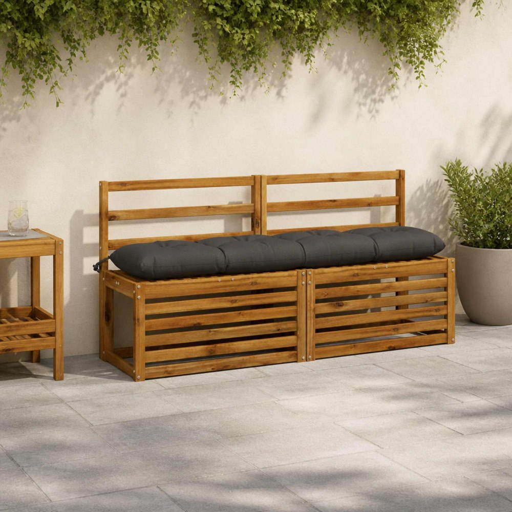 vidaXL Bänk kudde VIANEN 100% Polyester Antracit 160 x 30 x 12 cm