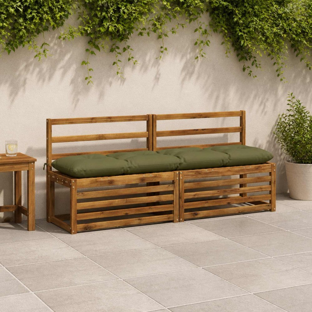 vidaXL Bänk kudde VIANEN 100% Polyester Olivgrön 160 x 40 x 12 cm