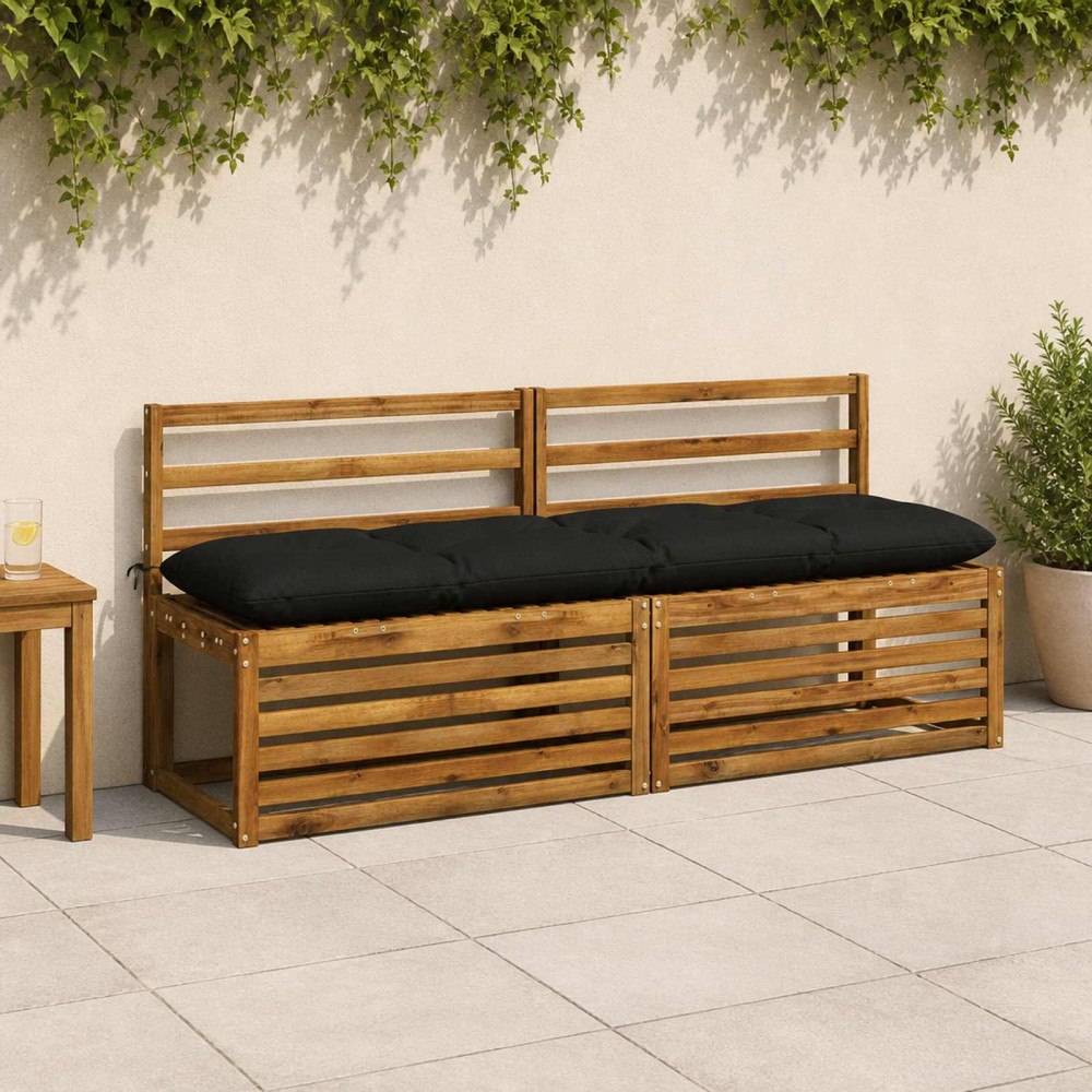 vidaXL Bänk kudde VIANEN 100% Polyester Svart 160 x 40 x 12 cm