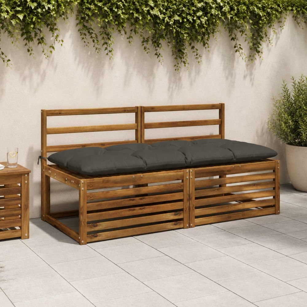 vidaXL Bänk kudde VIANEN 100% Polyester Antracit 160 x 60 x 12 cm