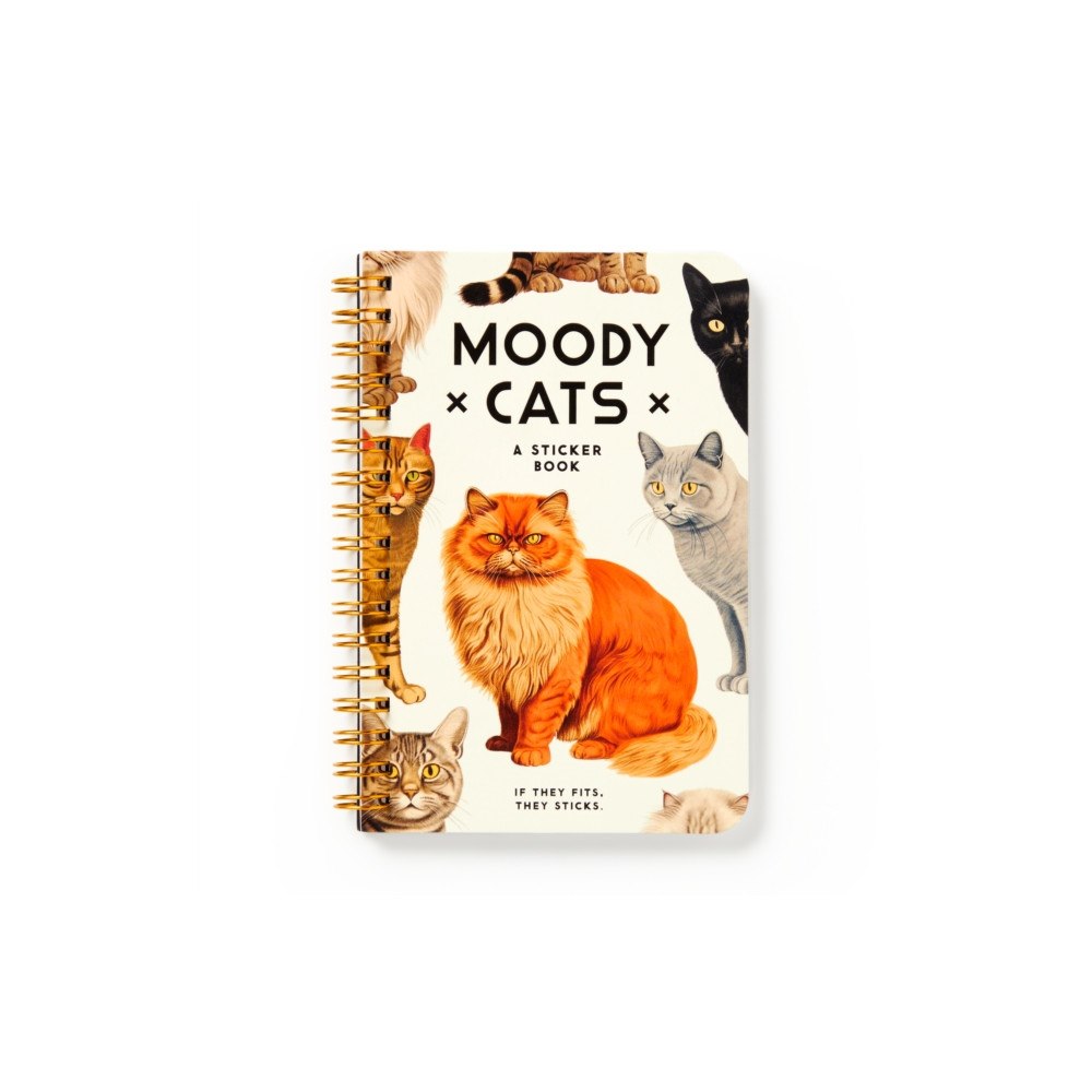 Galison Moody Cats Sticker Book (häftad, eng)