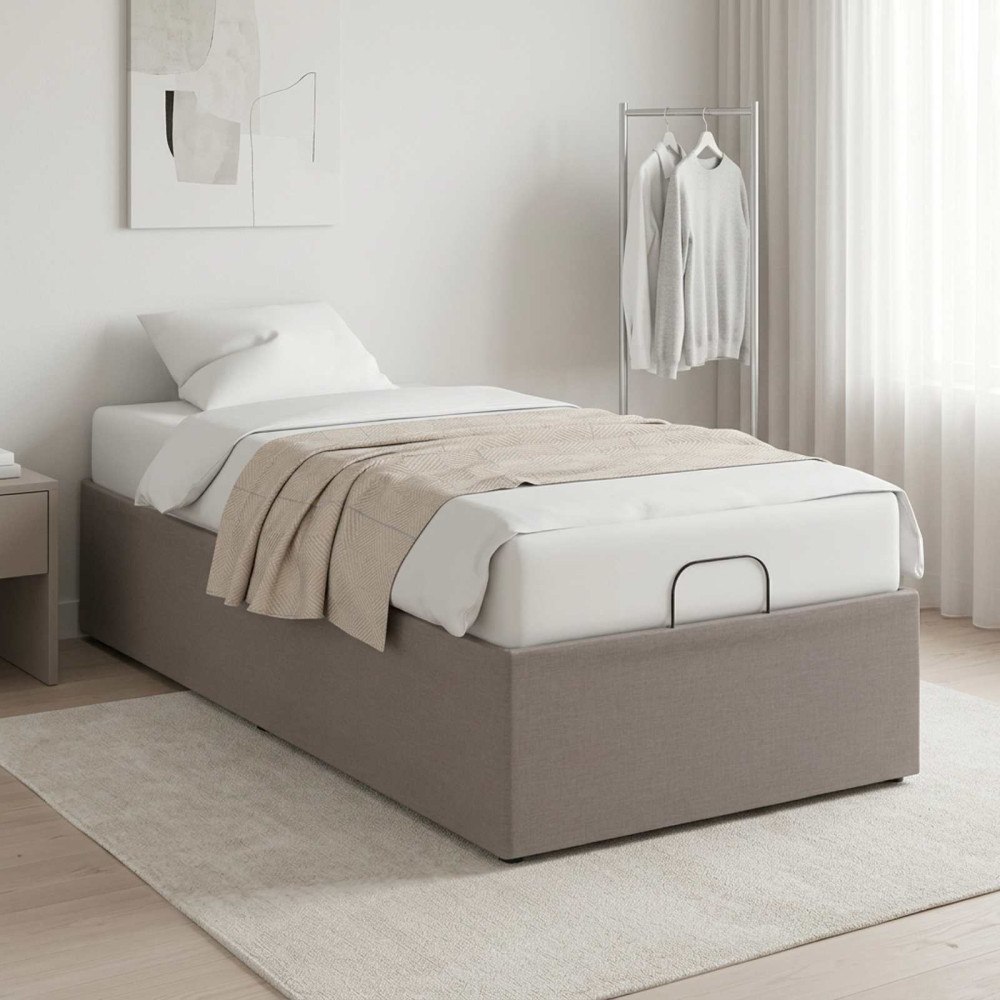 vidaXL Elektrisk Justerbar Säng Ram Taupe 200 x 70 x 33,5 cm Stål