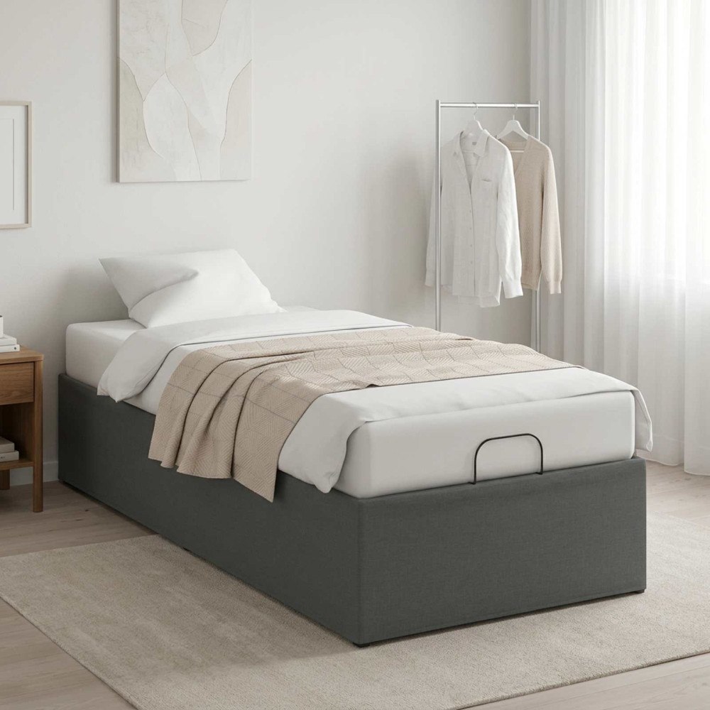 vidaXL Elektrisk Justerbar Säng Ram Mörkgrå 200 x 80 x 33,5 cm Stål