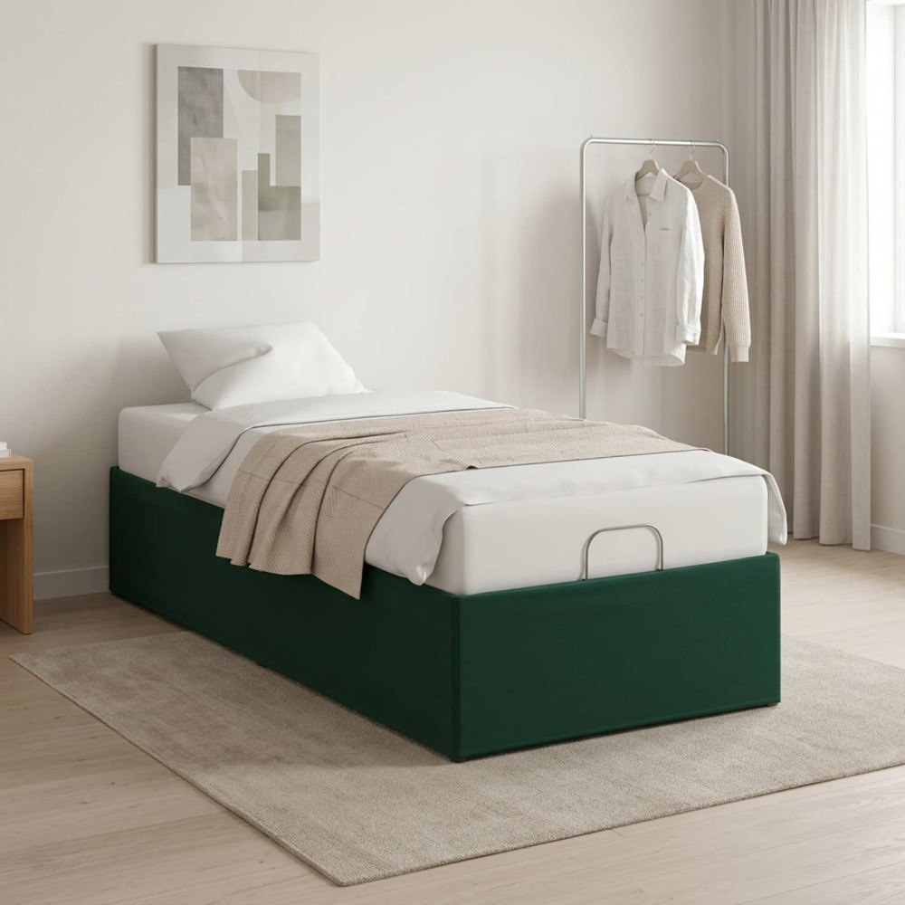 vidaXL Elektrisk Justerbar Säng Ram Skogsgrön 200 x 80 x 33,5 cm Stål