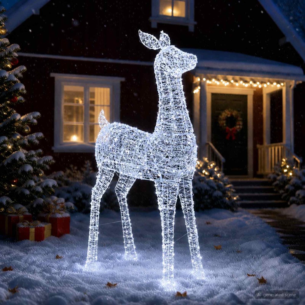 vidaXL Julbelysning ren LOVIISA 900 LED-lampor Kallvit