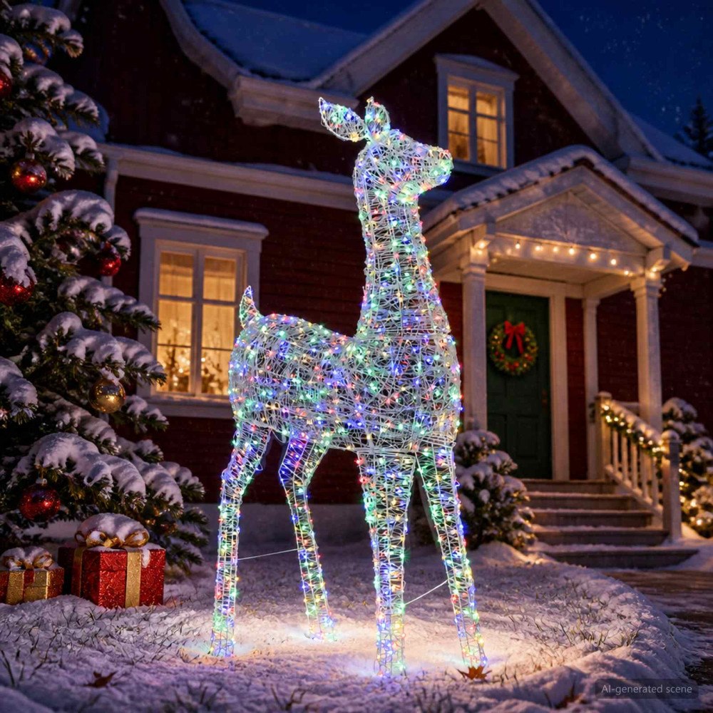 vidaXL Julbelysning ren LOVIISA 900 LED-lampor Mångfärgad