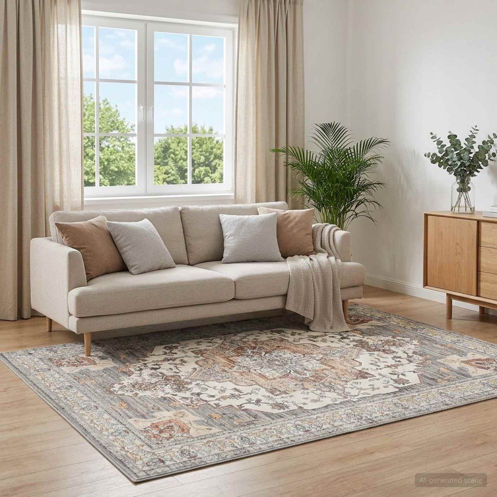 vidaXL Matta ORIZ Brun 200 x 200 cm 100% Polyester
