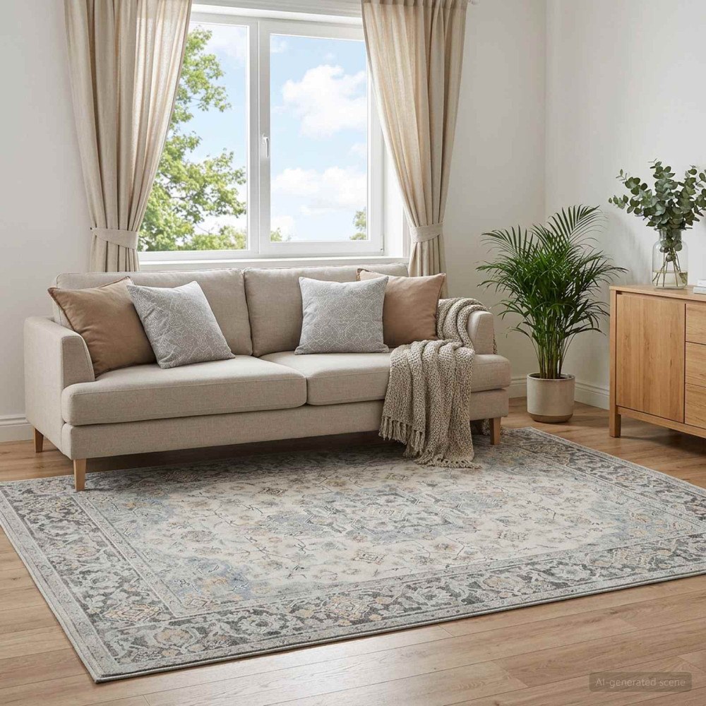 vidaXL Matta ORIZ Gräddvit 160 x 230 cm 100% Polyester