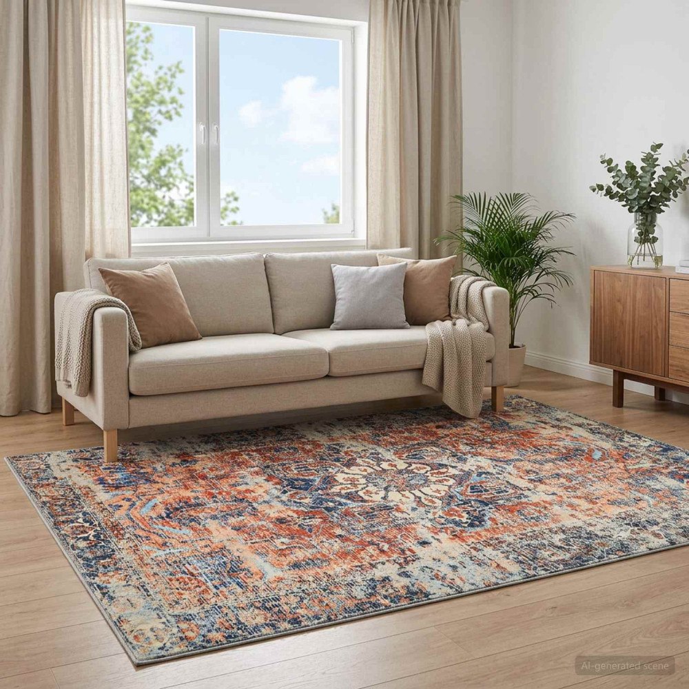 vidaXL Matta ORIZ Orange 120 x 170 cm 100% Polyester