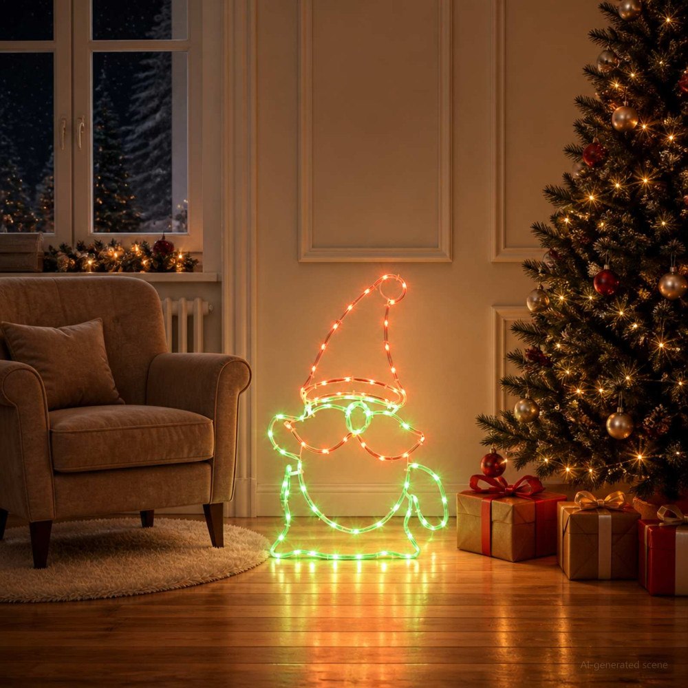 vidaXL LED-tomte LOVIISA 80 LED-lampor Mångfärgad 38 x 60 cm