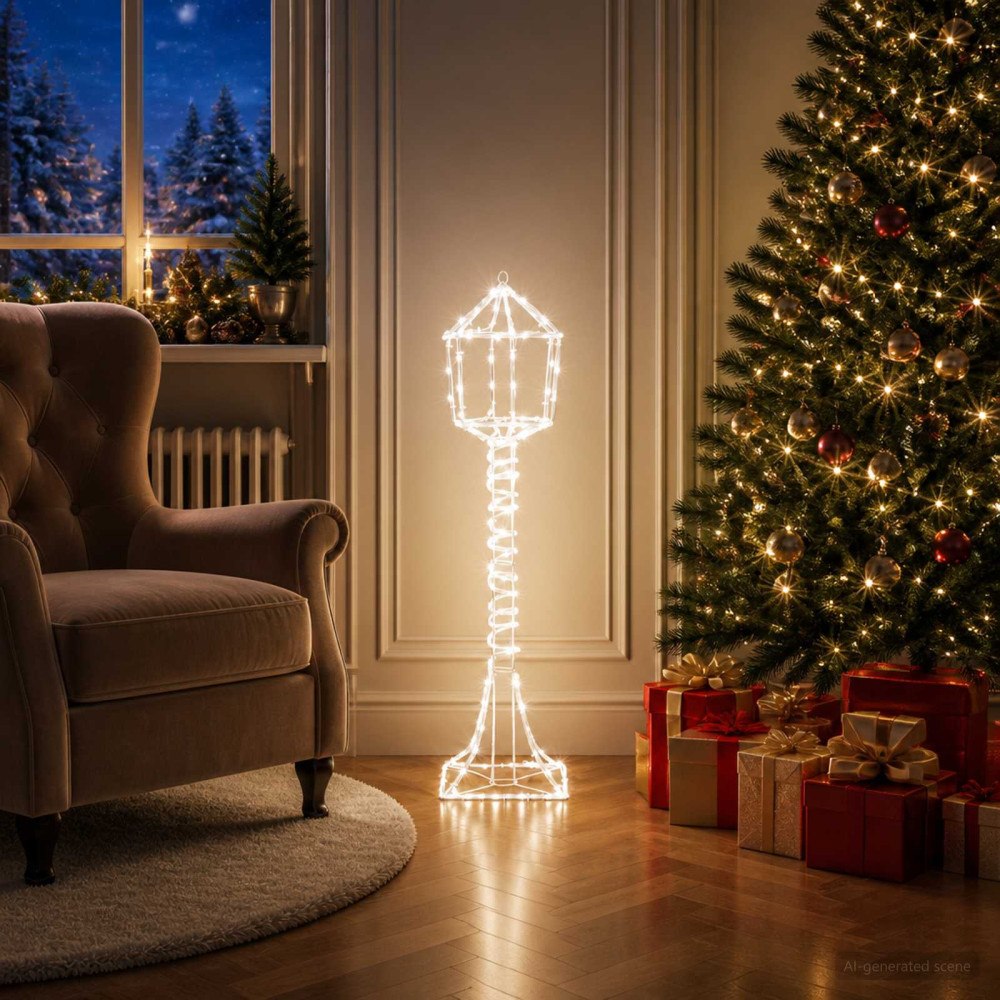 vidaXL LED-gatulykta för jul LOVIISA 160 LED-lampor Kallvit