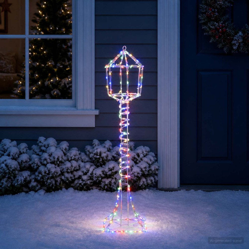 vidaXL LED-gatulykta för jul LOVIISA 160 LED-lampor Mångfärgad