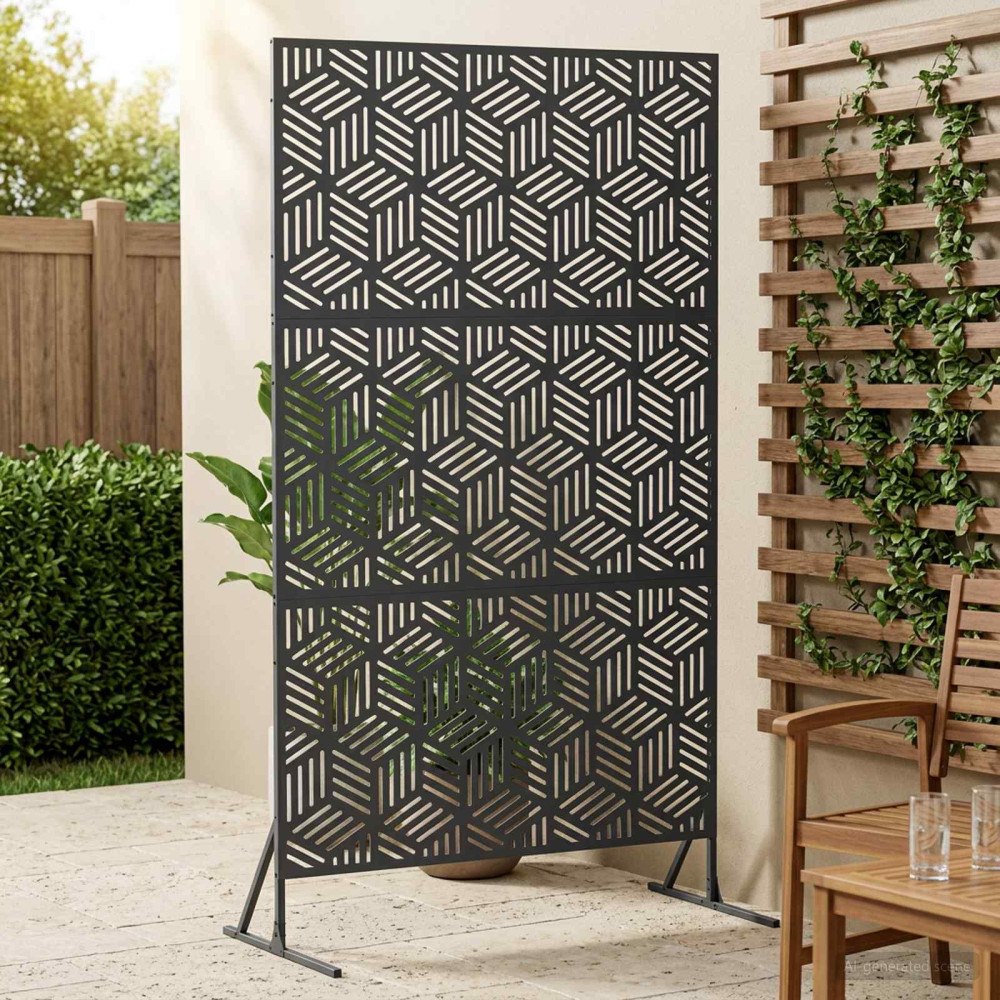 vidaXL Avskärmningsskärm 100 x 50 x 180 cm Stål Antracit