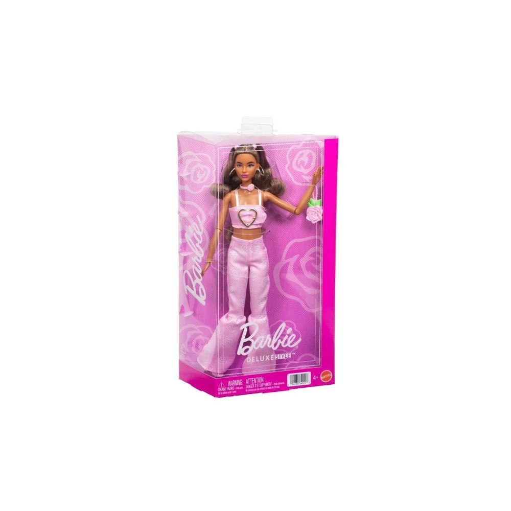 Barbie Barbie Deluxe Style dockkläder, rosa denimjeans med utsvängd...