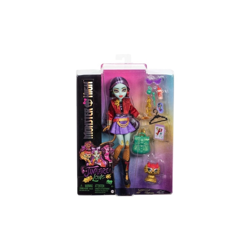 Monster High Monster High Jinafire Long modedocka med husdjur och 7 tillb...