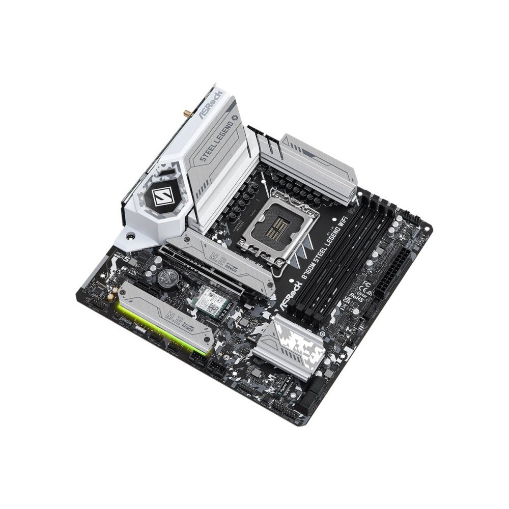 ASRock ASRock B760M Steel Legend WiFi - moderkort - micro ATX - LGA1700-uttag - B760