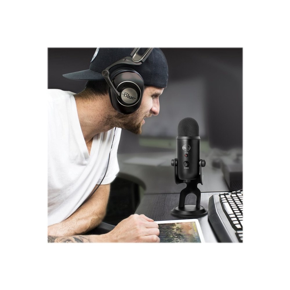 Logitech Logitech Blue Yeti USB-mikrofon 10-årsjubileumsutgåva, Black...