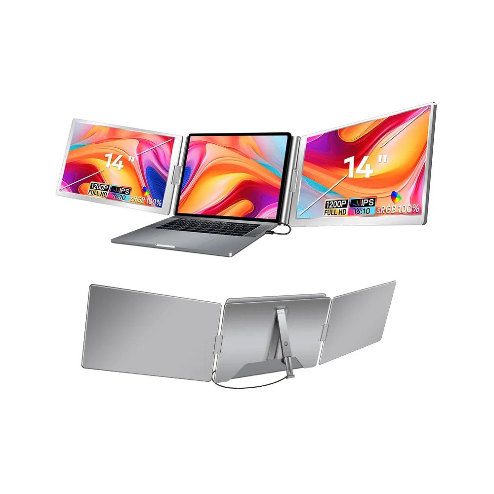 EXTRALINK Extralink Smart Life S688 bildskärm 14" dubbelskärm 1920x120...
