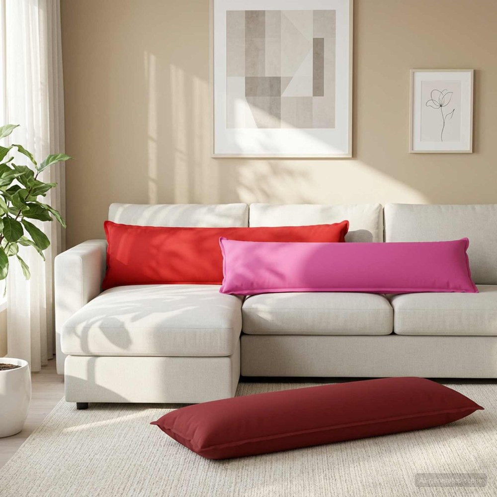 vidaXL Kudde med kudde HOUTEN Rosa 40 x 145 cm Polyester