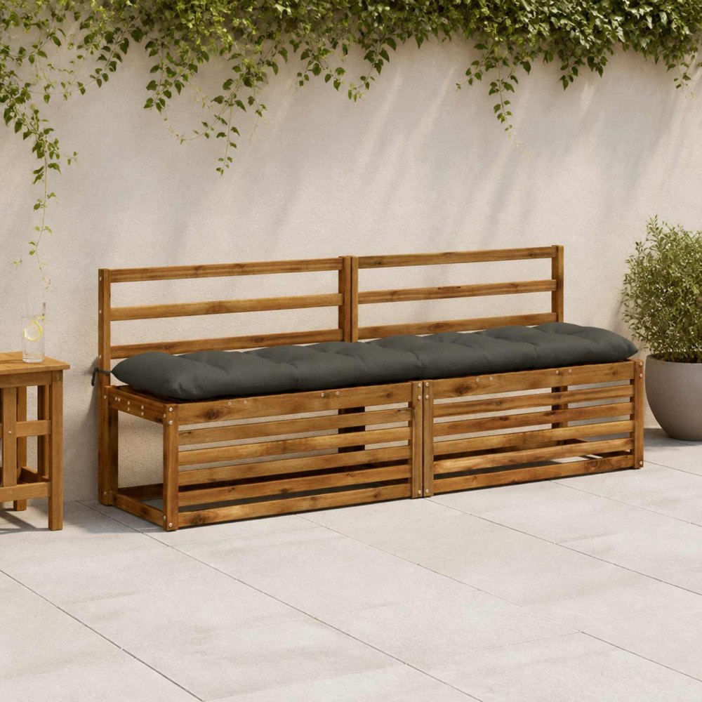 vidaXL Bänk kudde VIANEN 100% Polyester Antracit 190 x 40 x 12 cm