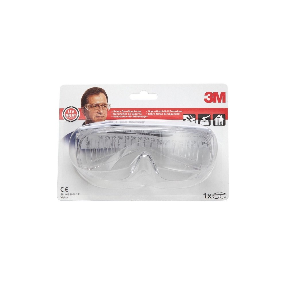 3M 3M 7000062913, Skyddsglasögon, Transparent, Transparent, Pol...