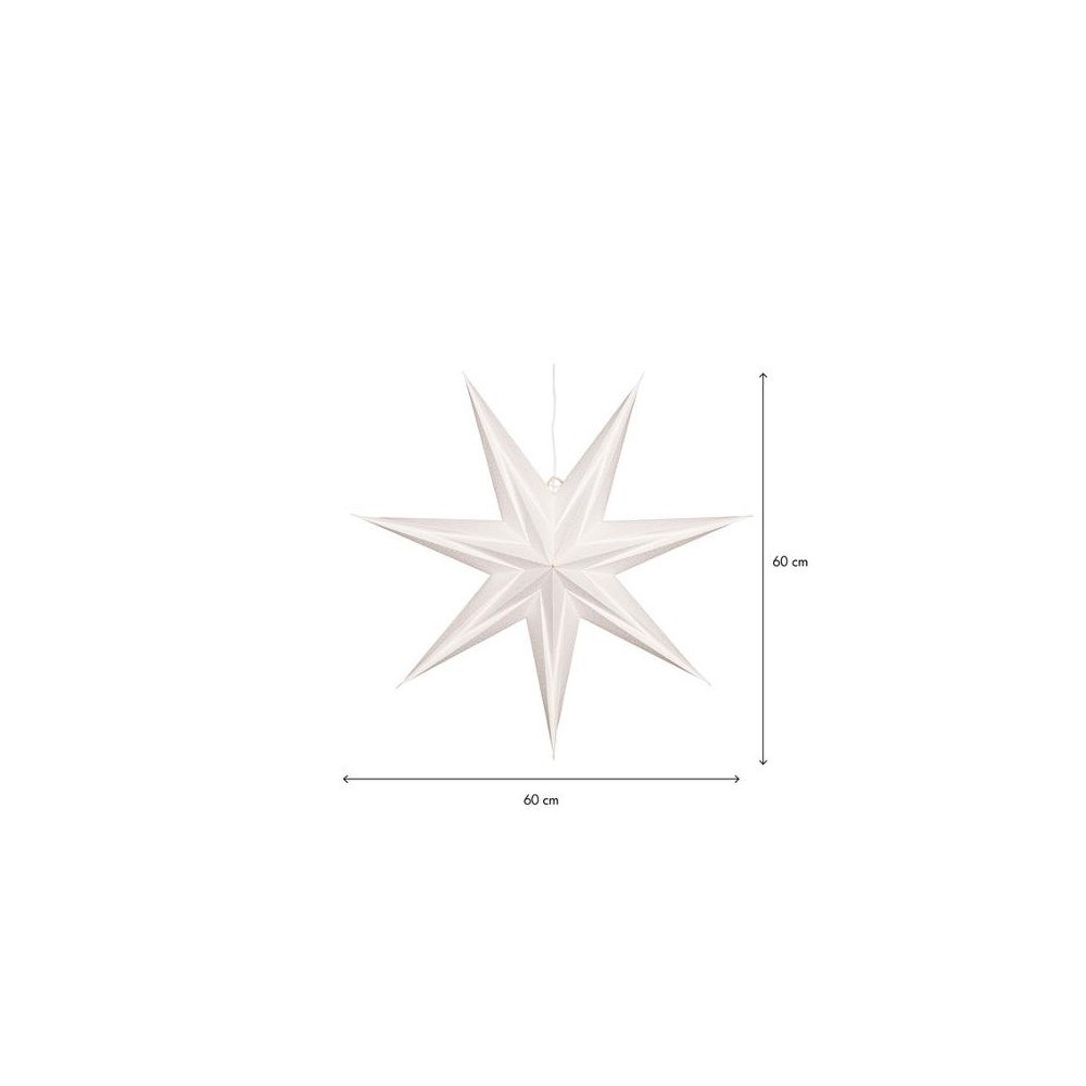 STAR TRADING Pappersstjärna 7-uddig 60cm vit