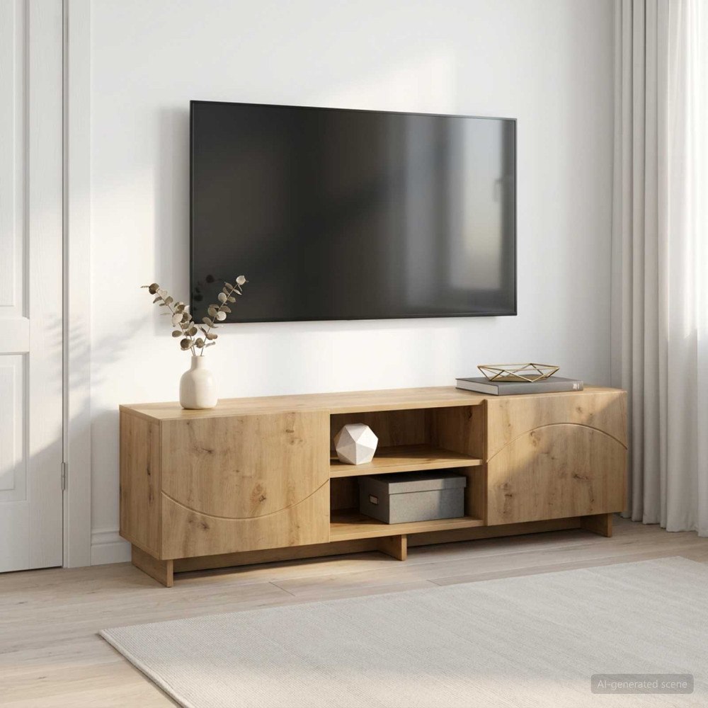 vidaXL TV-bänk 140 x 34.5 x 40 cm Artisan-ek Konstruerat trä