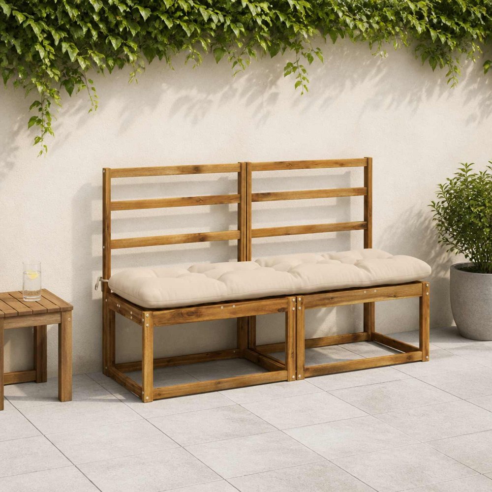 vidaXL Bänk kudde VIANEN 100% Polyester Gräddvit 150 x 40 x 12 cm