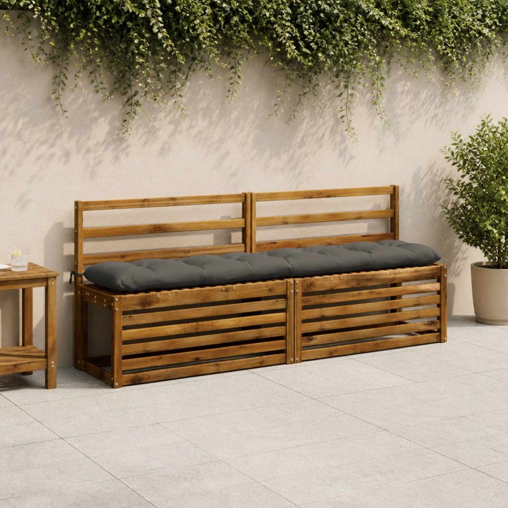 vidaXL Bänk kudde VIANEN 100% Polyester Antracit 190 x 30 x 12 cm