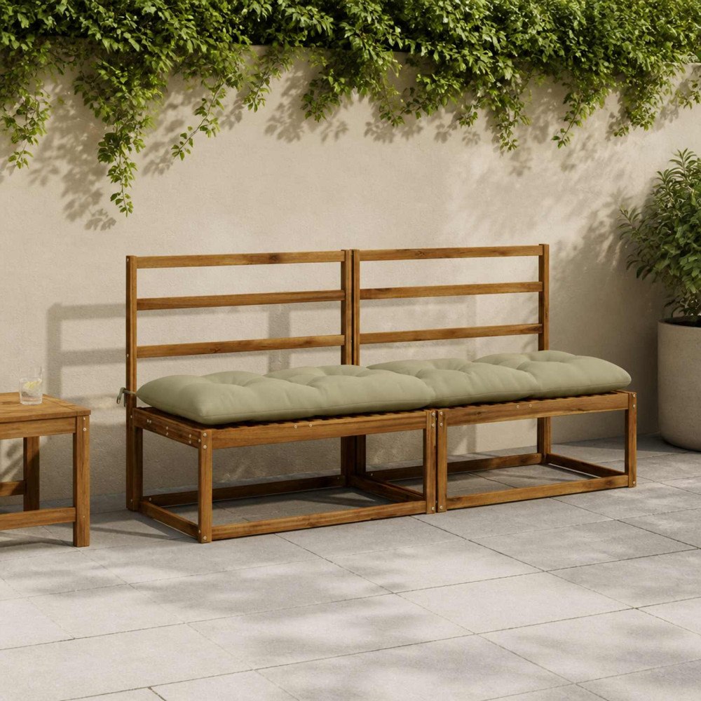 vidaXL Bänk kudde VIANEN 100% Polyester Ljusgrön 200 x 50 x 12 cm
