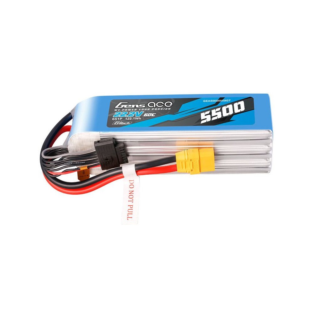 Gens ace Gens Ace G-Tech LiPo-batteri 5500 mAh 22,2 V 60C 6S1P, XT90-...