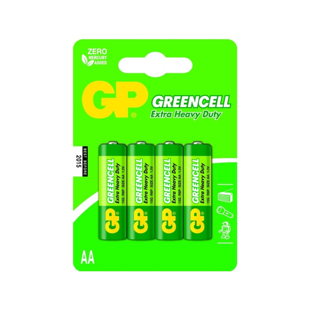 GP GP Batteries Greencell AA, Engångsbatteri, AA, Zinkklorid, 1...