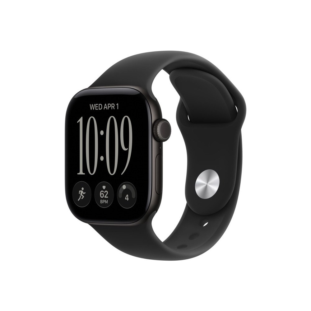 Apple Apple Watch Series 12 (GPS + Cellular) - svart aluminium - smart klocka med sportband - svart - 64 GB