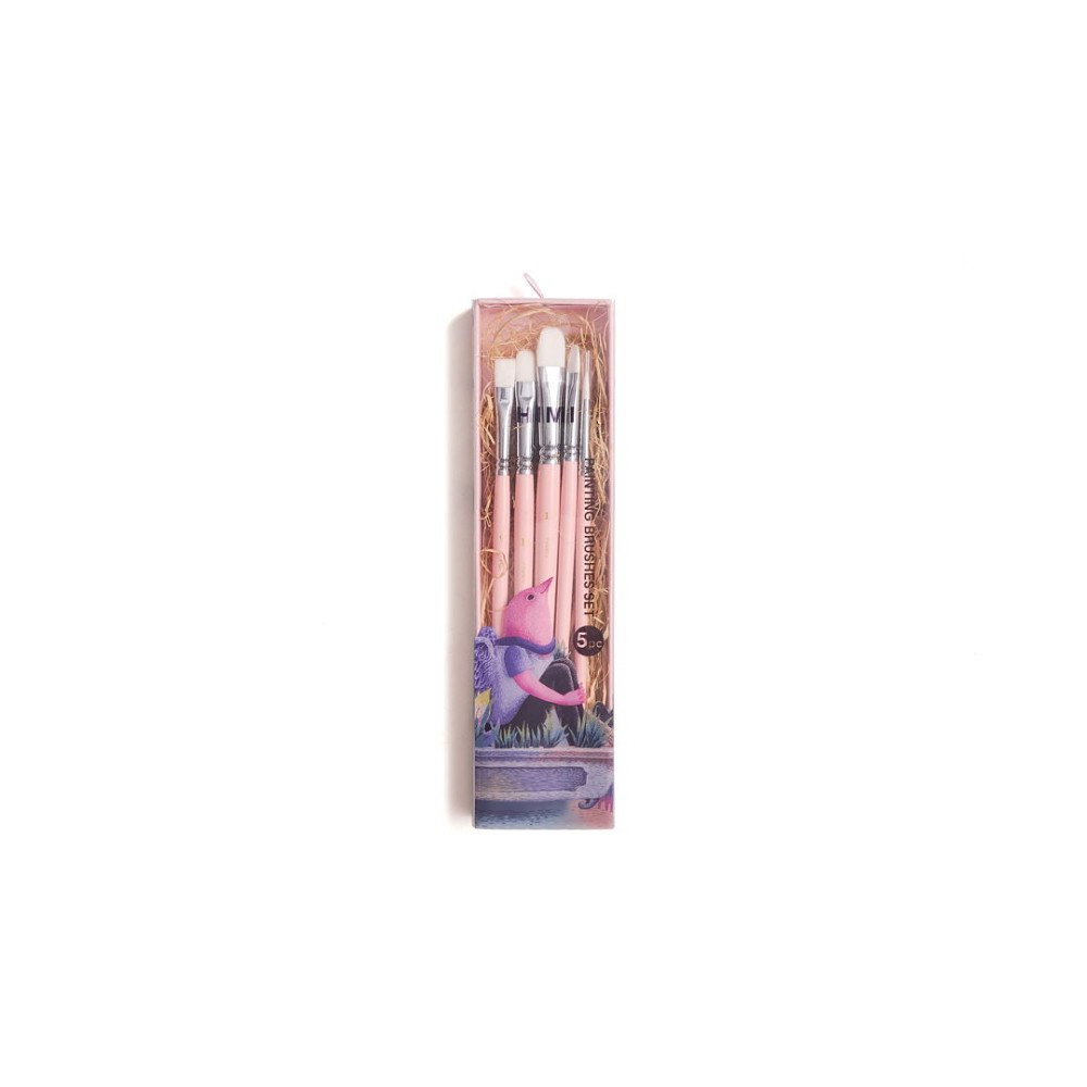 HIMI HIMI penslar – 5 rosa penslar / HIMI Brush Set of 5 Pink Edition