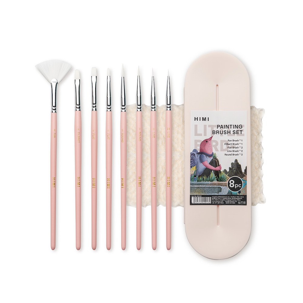 HIMI HIMI penselset – 8 penslar / HIMI Brush Set of 8