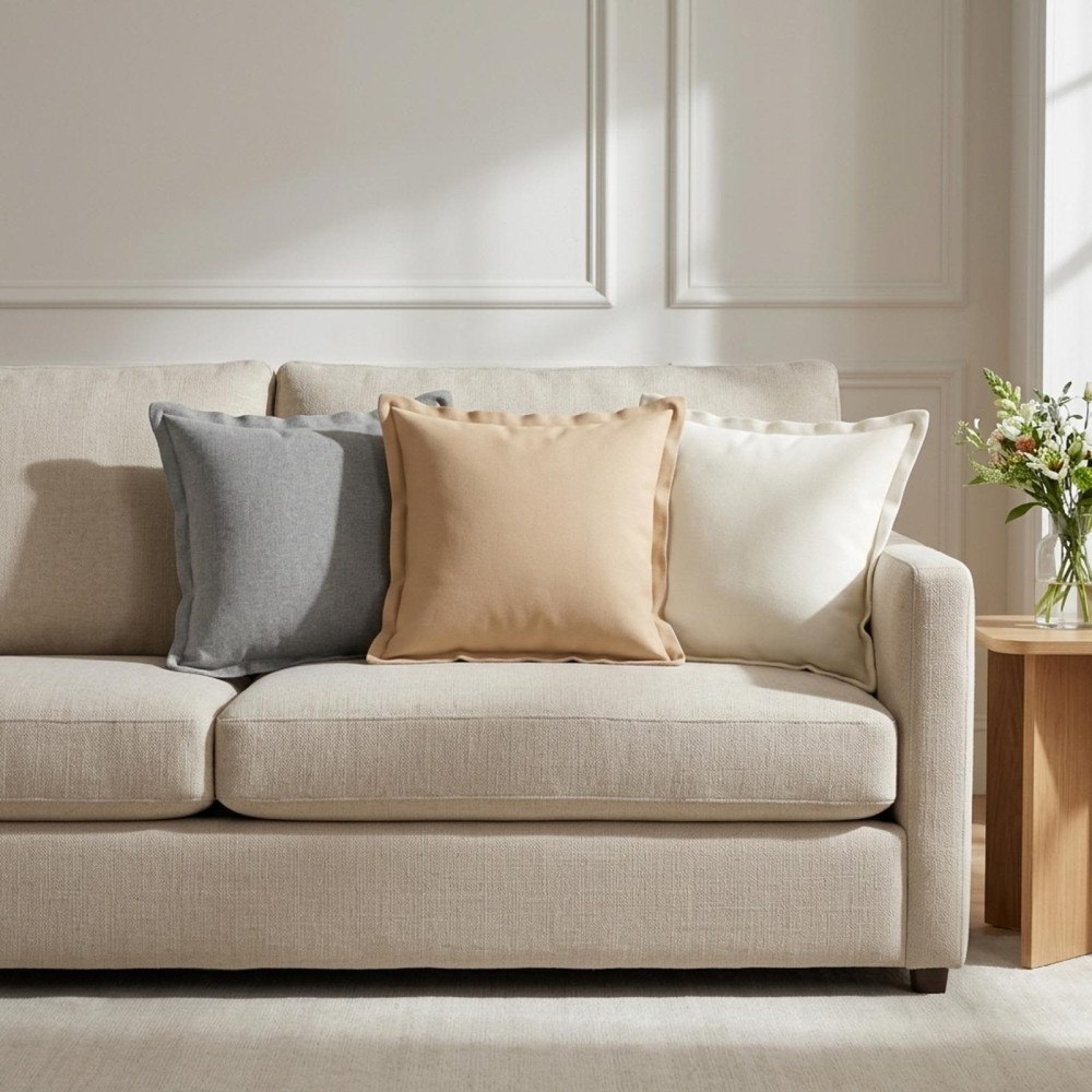 vidaXL Kudde med kudde HOUTEN 6 st Moln Grå Faux Linne