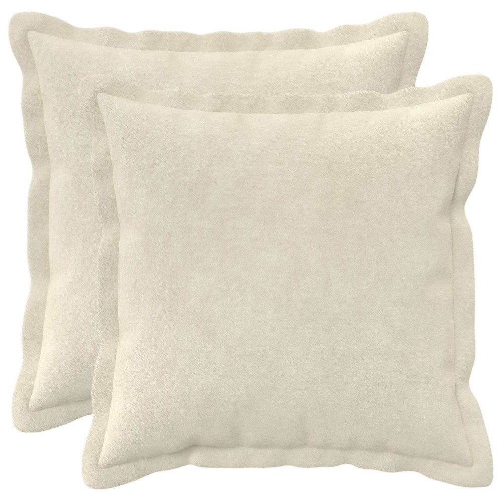 vidaXL Kudde med kudde HOUTEN 2 st Gräddvit Mikrofiber Fleece