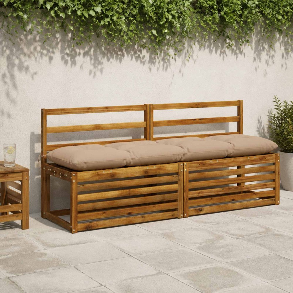 vidaXL Bänk kudde VIANEN 100% Polyester Sand 160 x 40 x 12 cm