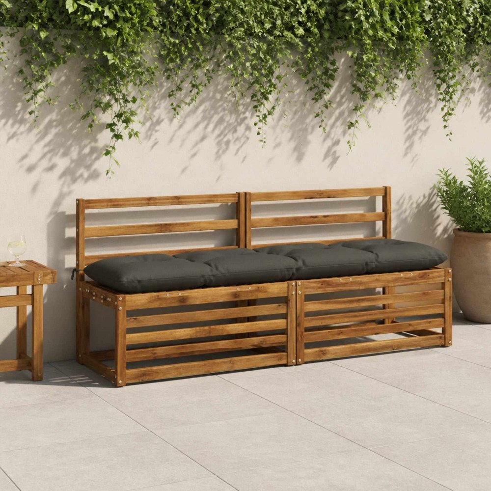 vidaXL Bänk kudde VIANEN 100% Polyester Antracit 170 x 40 x 12 cm